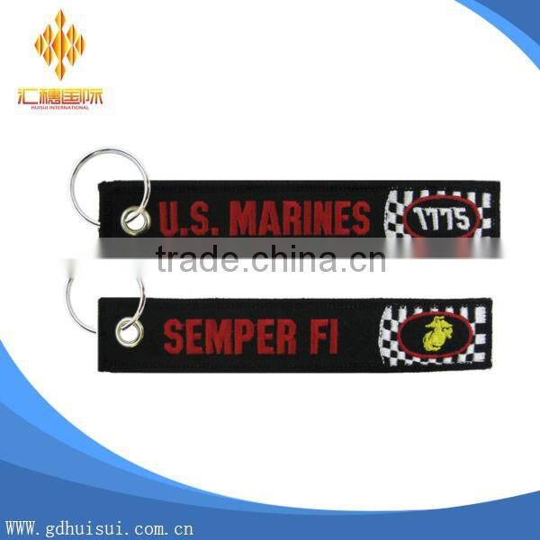 Factory direct customized cheapest embroidery cute beer key chain