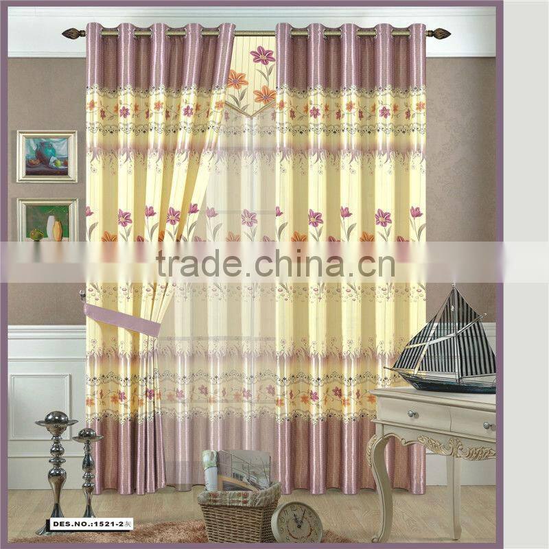 Home decor 100% polyester Curtain cloth printing curtain cloth