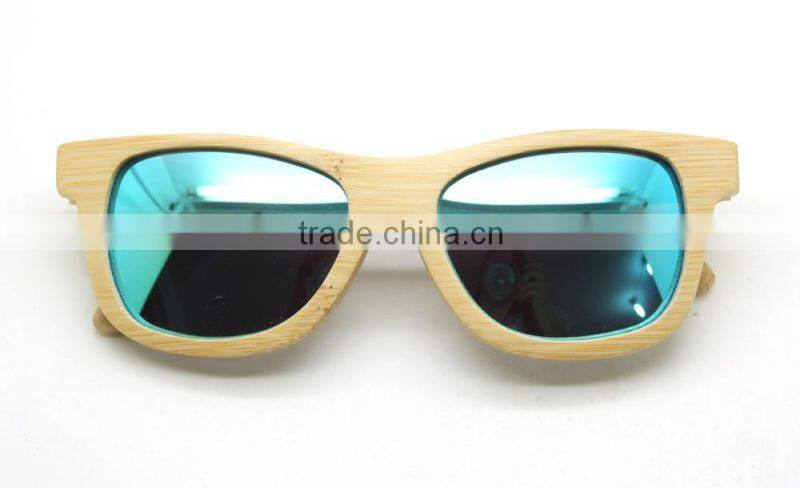 2015 High Quality OEM Wholesale Mirror Lens China Custom Logo Bamboo Sunglasses wholesale dropship