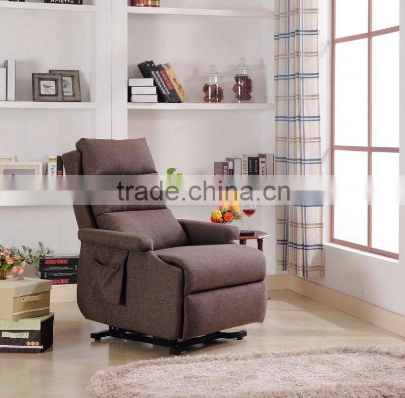2016 modern and fashion European style fabric power lift chair for disable people