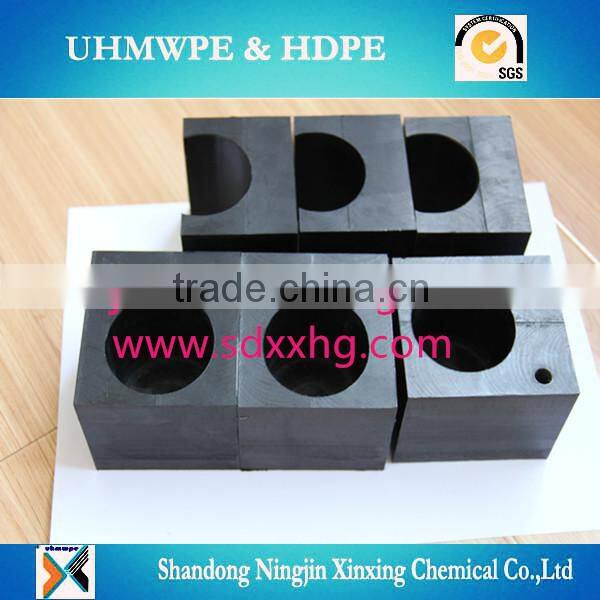 uhmwpe and hdpe polyethylene plastic pipe support block