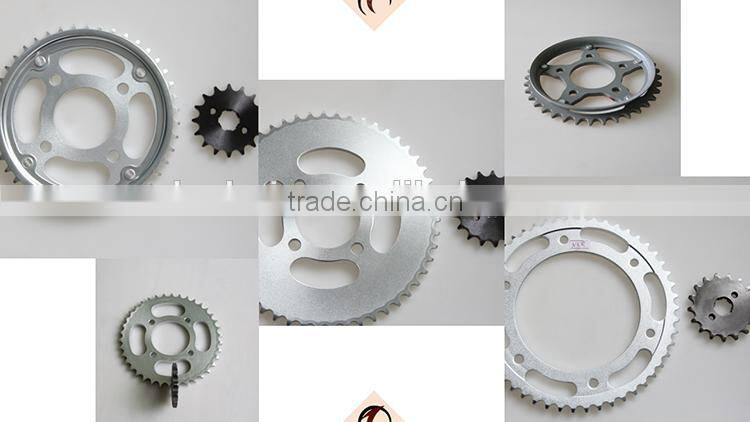 HIGH QUALITY 45 STEEL 40MN 428/110L-43T/13T motorcycle chain and sprocket