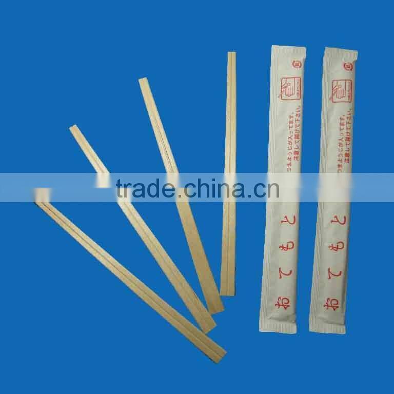 disposable birch chopsticks with paper wrapped