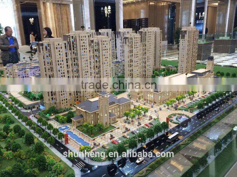 Architectural model 3d rendering design for construction building scale models