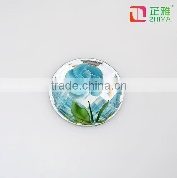 China crystal resin flat back clear glass cabochons