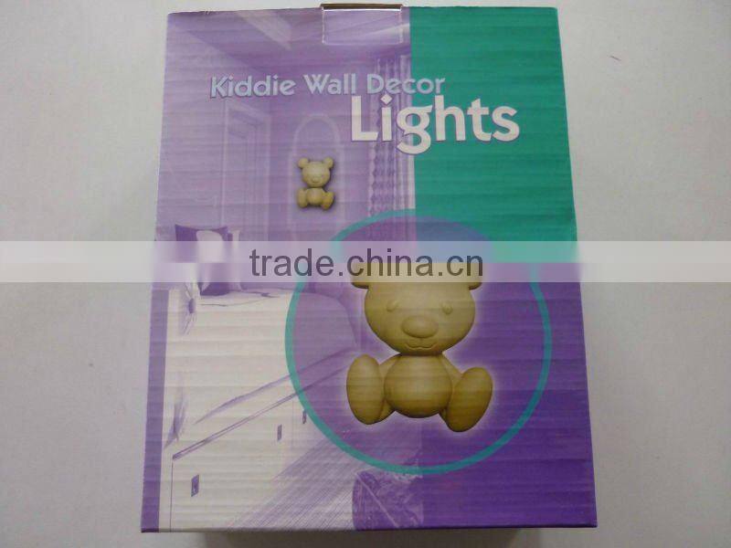 bear shape plastic material decorative craft wall lamp