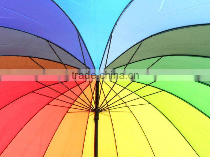 16k deluxe bright color rainbow umbrella