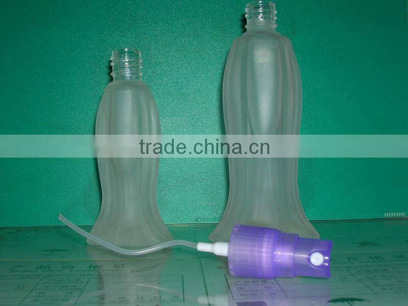 20ml and 25ml frosted glass perfume bottle with plastic sprayer cap