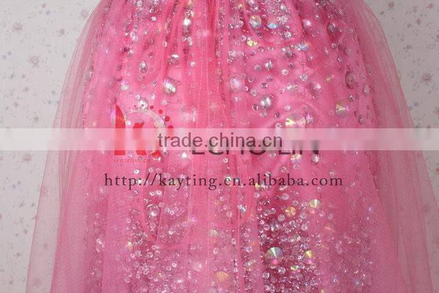 Heavy Handmade Off Shoulder Detachable Deep V-neck Beaded Real Short Front Long Train Prom Dresses