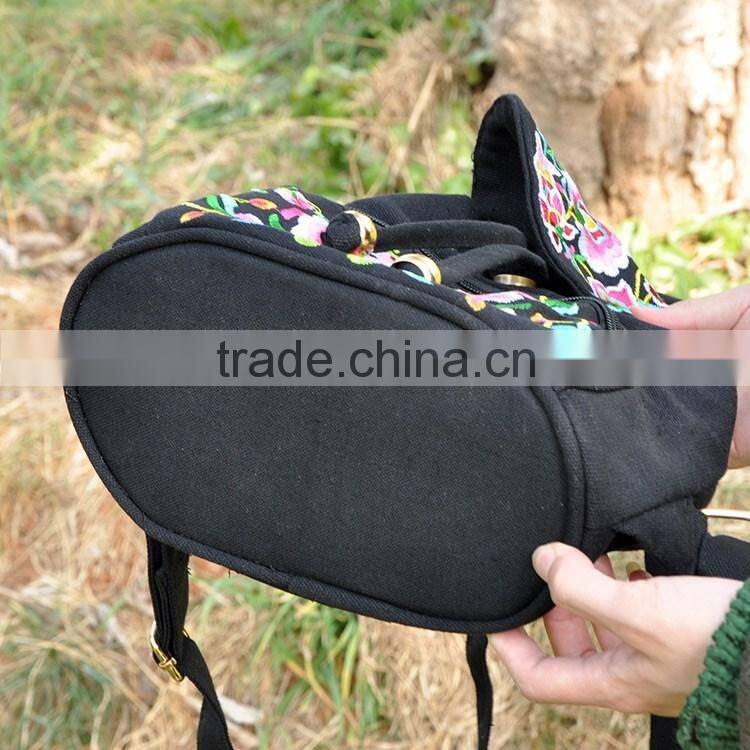 Vintage canvas backpack bag/Ladies shoulder bag fashion/special fabric beauty bags backpack canvas for kids