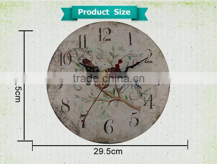 M1214 hot sale for home decoration metal antique goods wall clock