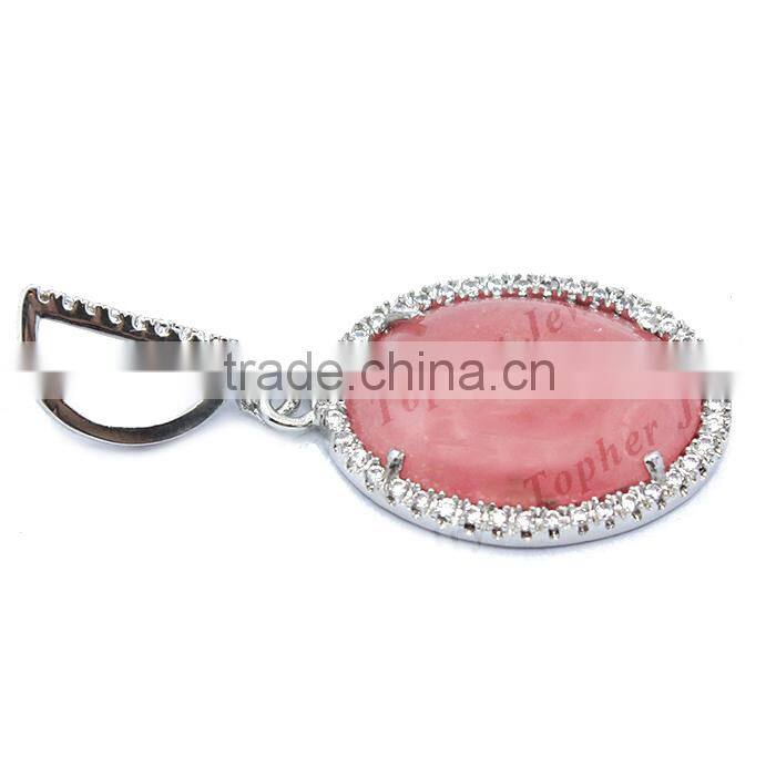 Prong Setting Sterling Silver Jewellery Pendant Single Stone Pendant