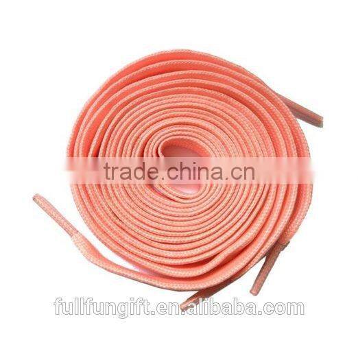 Customized tube shoe lace flat colorful rope shoelaces with nice print