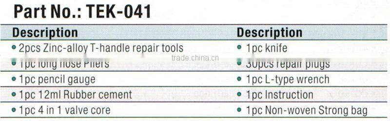 40 PCS Emergency Car Tire Puncture Repair Kit For Tubeless Tires