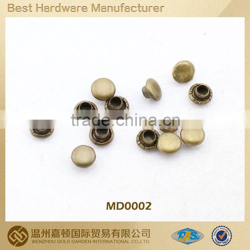 5mm brass round rivet for apparel bag shoe various Fashion designs customized