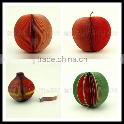 Fruit shape memo pad & Apple die-cut writing pad & 3D memo pad