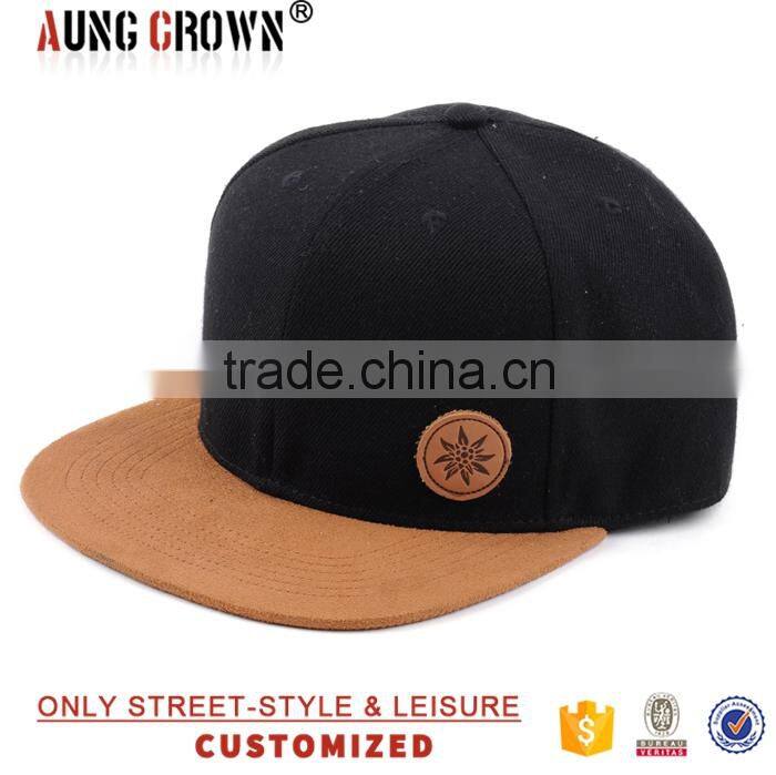 5 panel suede brim hat