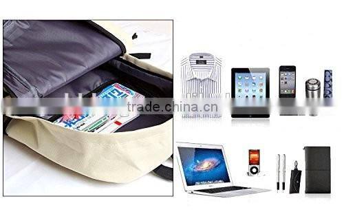 Japanese Anime Pokemon Casual/Travel Backpack Cream-colored Cute Pikachu Bookbag Laptop Bag Canvas Rucksack for Teens (YX-Z014)