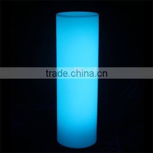 Color change large LED plastic cylinder with remote control