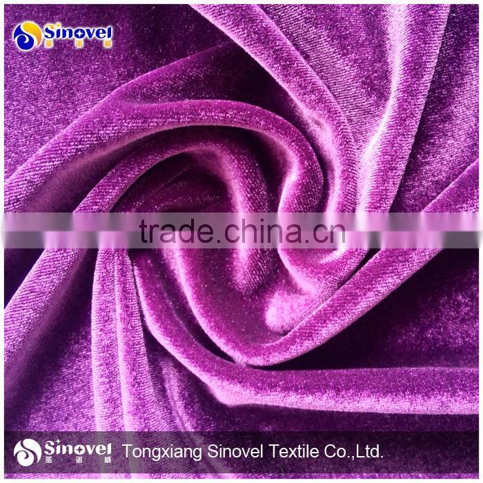 Polyester Spandex Bright Velvet Fabric