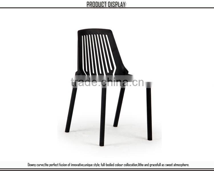 Red black high quality pp stackable plastic chair