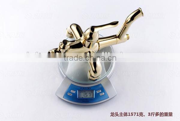 Golden colour classic brass shower faucet ,Golden Rain Shower Set, Golden Shower mixer