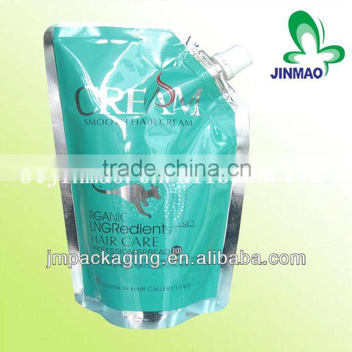 Stand up pouch for beverage packaging with spout