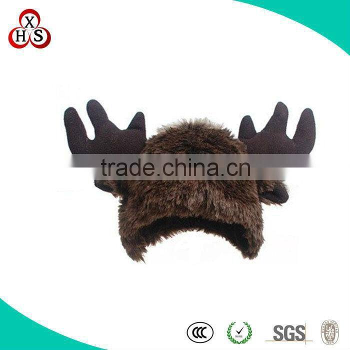 Soft Wholesale Stuffed Funny Manufacture Price plush animal head hat