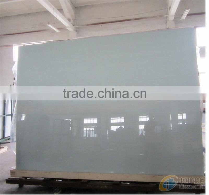 4mm 5mm double fenzi coated ultra clear white back painted glass