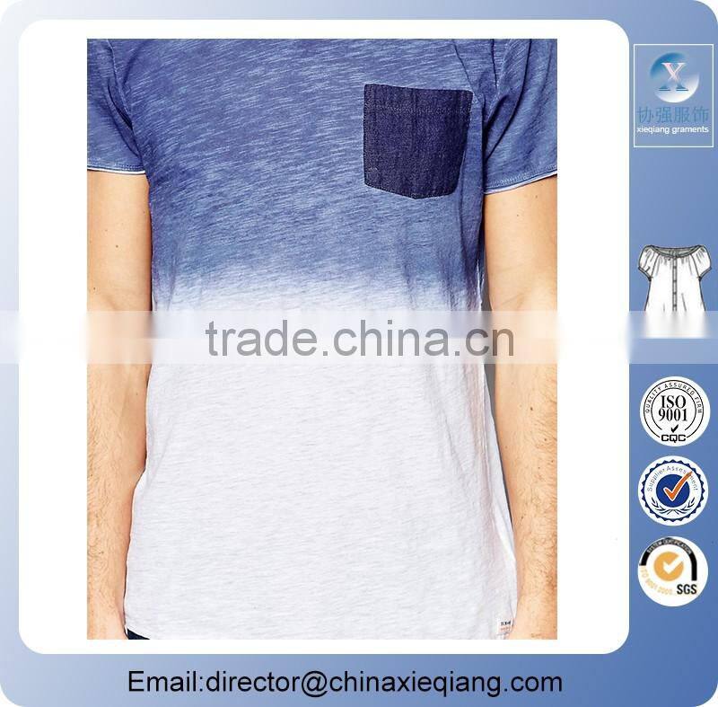 Cheap two color cotton t shirt for men on sale/t shirt manufacturing