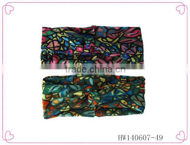 2014 hot sale cheap custom printed elastic headbands