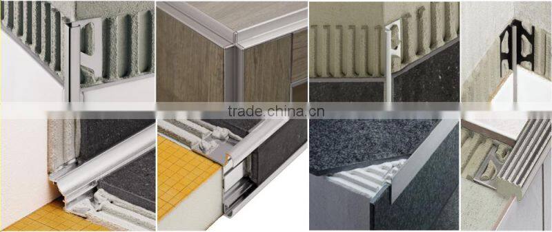 Chromed anodized aluminium 6063 T5 inside metal tile trim corners