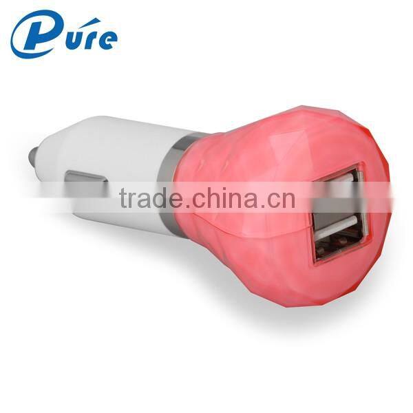 dual usb car charger with patent special design car charger for mobile phone made in China