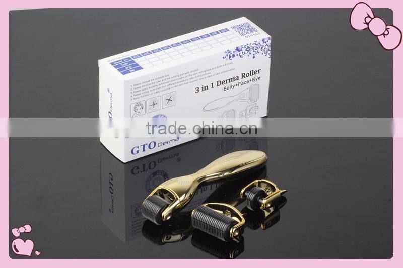 Popular 3 in 1 derma roller with 180 / 600/ 1200 needles (CE approval)