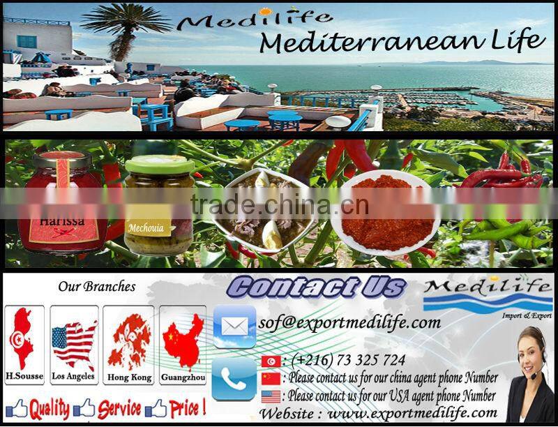 100% Tunisian High Quality Cayenne Peppers, Spicy Cayenne Peppers, 370 mL Glass Jar