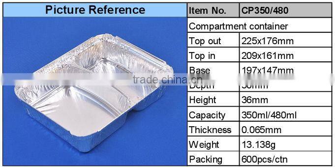 disposable aluminium foil lunch box