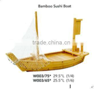 wood sushi boat