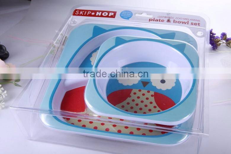 Safety Animal Printed Melamine tableware for Kids