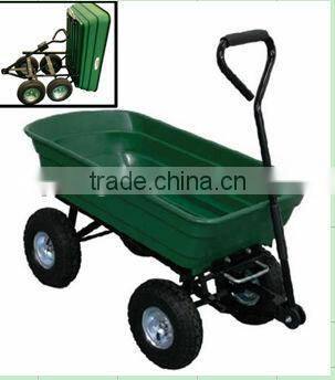 four-wheel plastic garden dumping wagon TC2135
