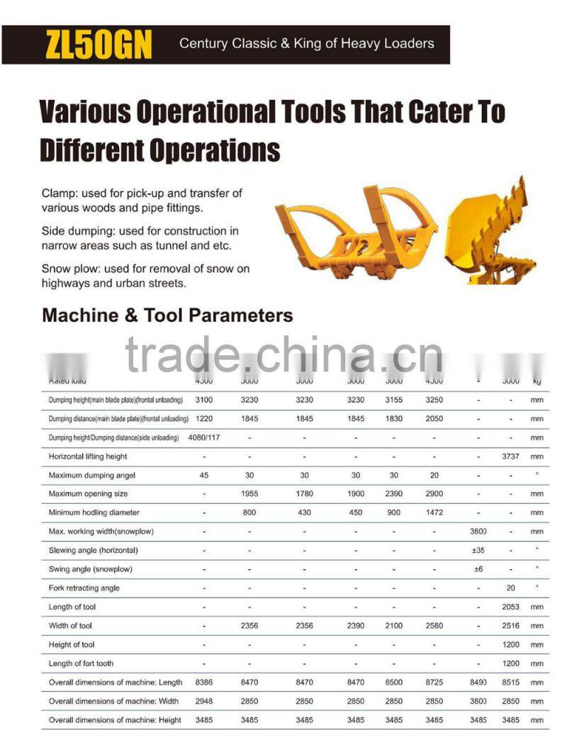 Construction Machine Front End Loader XCMG ZL50GN