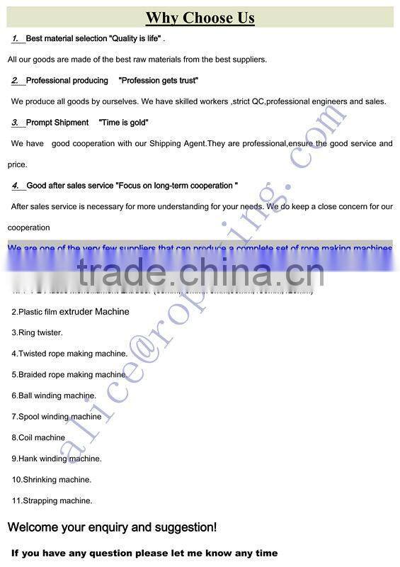 NYLON ROPE MONOFILAMENT MAKING MACHINE, NYLON EXTRUSION MACHINE M :0086 15163879588 email:alice@ropeking.com