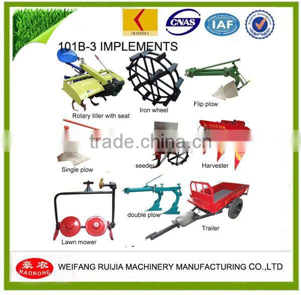 2014 New agricultural equipment matched mini farm walking tractor self-tipping type trailer semi trailer