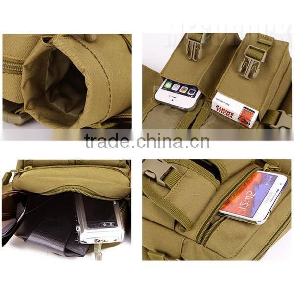 Waterproof Molle Bag Tactical Waist Pack Pouch With Water Bottle Pocket Holder Waist Pack