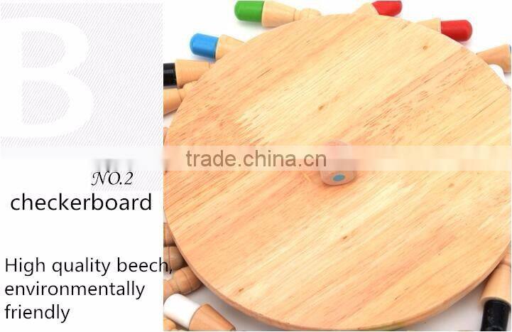 OEM custom kids intelligence wooden education toy play chess game