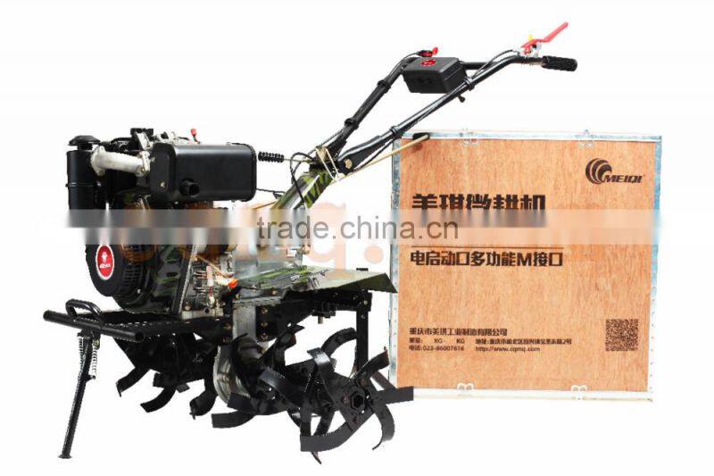 MeiQI 9hp 10hp 12hp 186 XE(luxrury handle with elec start) diesel engine power tiller new plow tiller