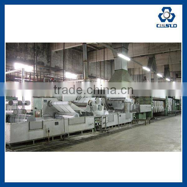 POLYPROPYLENE/POLYESTER/NYLON STAPLE FIBER EXTRUSION LINE (5-10 TONS/DAY)