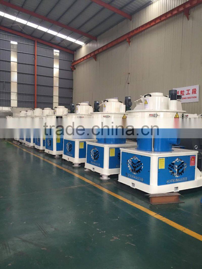 ROTEX Efficient 90kw Sawdust Rubber Wood Pellet Machine with Automatic Lubrication