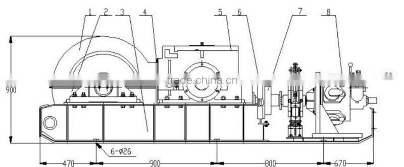 Hot Selling Anti-explosion Single Drum Air Winch 10 ton
