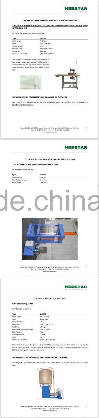 Keestar FIBC container bag sewing machine