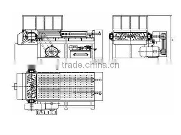 waste plastic single shaft shredder